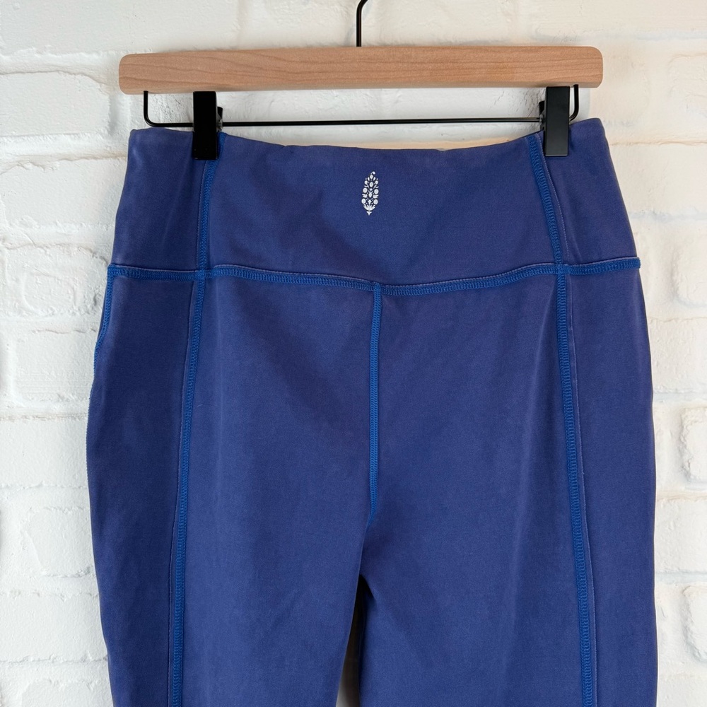 Free People Movement Tag Team Blue Yoga Wide Leg Leggings High Rise Size Large - Picture 8 of 12